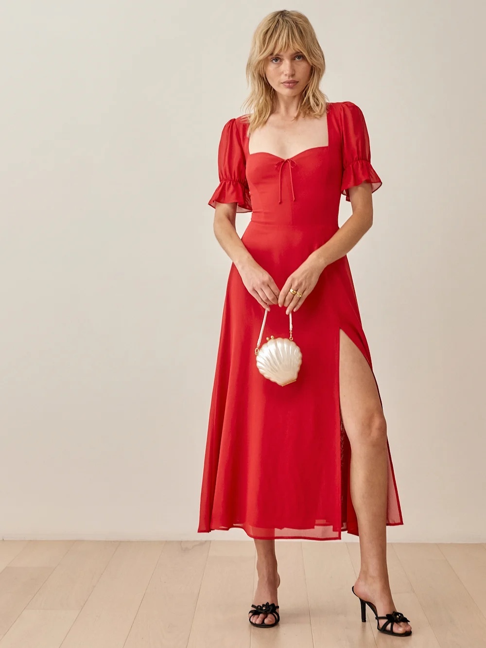 Reformation Alta dress in cherry